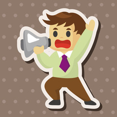 businessman deliver the speech theme elements