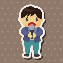 businessman deliver the speech theme elements