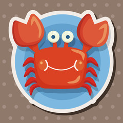 sea animal crab cartoon theme elements
