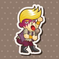 band member singer theme elements