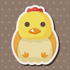 animal chicken cartoon theme elements