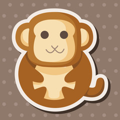animal monkey cartoon theme elements