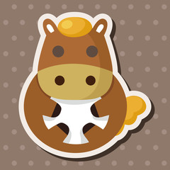 animal horse cartoon theme elements