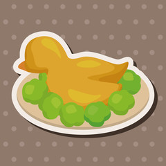 Chinese New Year theme elements, Worship offerings are three liv