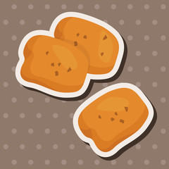 Fried foods theme chicken elements