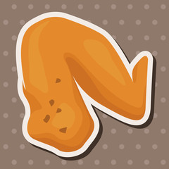 Fried foods theme chicken elements