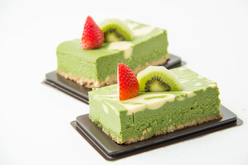 Matcha green tea cheesecake