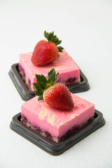 Delicious fresh strawberry cheese cake