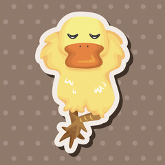 animal duck cartoon theme elements