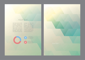 Abstract triangles Vector Brochure Template.