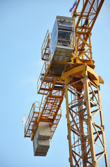 Builder worker with Machinery Building Construction Site