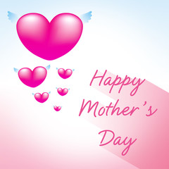 Obraz na płótnie Canvas happy mothers day greeting card
