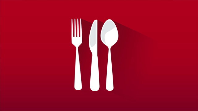 Knife, spoon and fork, Video animation, HD 1080