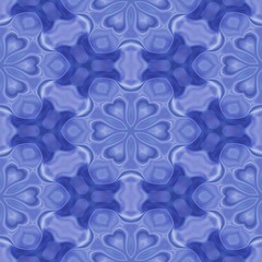 Seamless kaleidoscope texture or pattern in blue 3