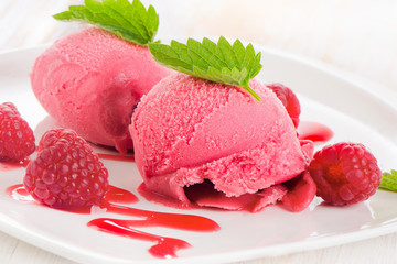 Raspberry sorbet