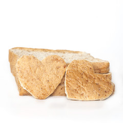 Bread and heart shape