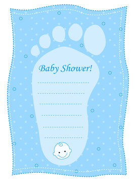 Baby shower invitation boy