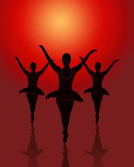 Obraz na płótnie Canvas Ballet dancers group