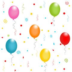 Party balloons seamless pattern