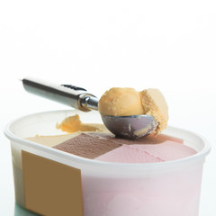 Ice cream on white background