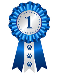 Dog award ribbon rosette