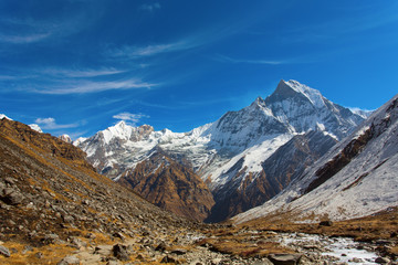 Machhapuchchhre mountain - Fish Tail in English is a mountain in