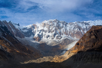 View of Annapurna I from Annapurna Base Camp Himalaya Mountains