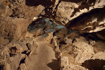 Speleothems in karst cave