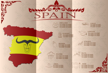 Spain  infographics, statistical data, sights. Vector
