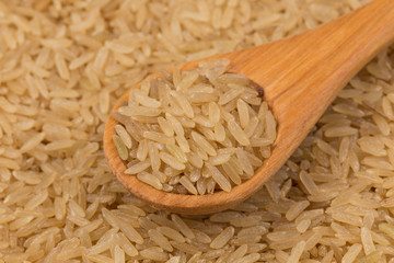 Uncooked Brown rice background