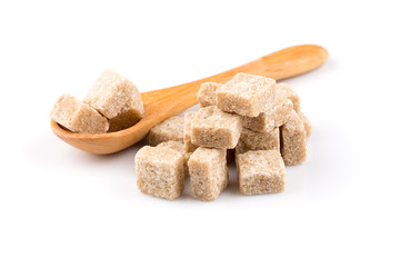 brown sugar in a wooden spoon