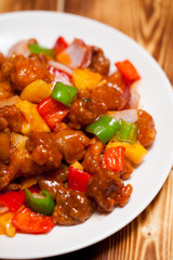 Fried pork with sweet and sour sauce