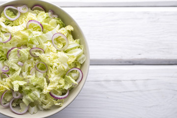 Lettuce. Vegetarian food, light snacks.