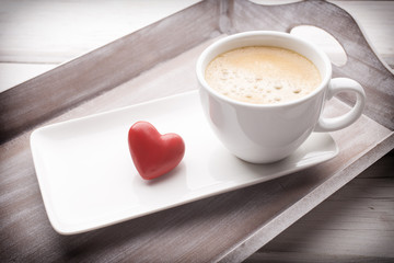 Coffee and heart.
