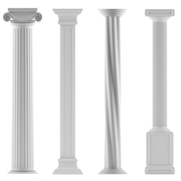 Modern style architectural classic columns