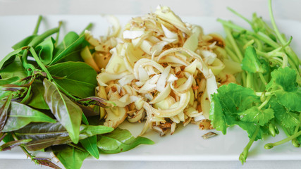 Vegetables, Banana blossom, Gotu kola