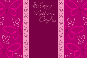 Happy Mother's Day butterfly card in vector format.