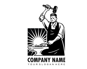 blacksmith logo image vector