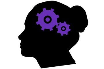 Composite image of cog and wheel