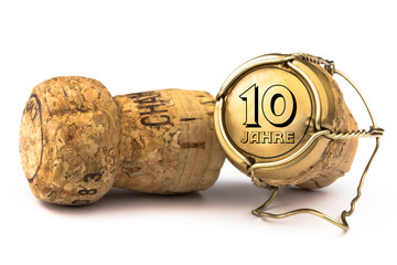 Champagnerkorken 10 Jahre Jubiläum