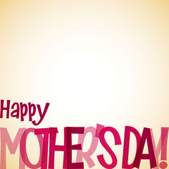 Bright typographic Mother's Day card in vector format.