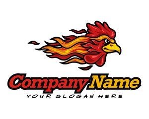 chicken run fire flame burn image vector