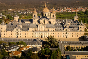 Fototapeta premium Aerial view of El Escorial