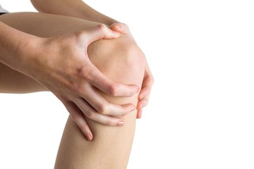 Woman with knee injury