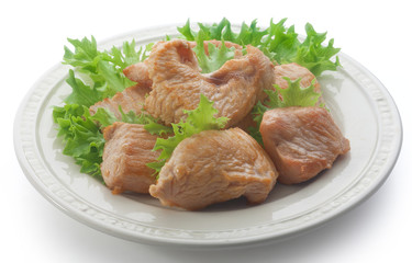 Roasted turkey with fresh lettuce