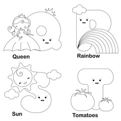 alphabet coloring page letters