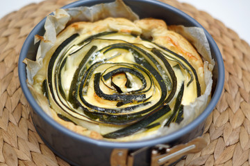 Torta rustica di zucchine