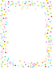 Confetti party frame