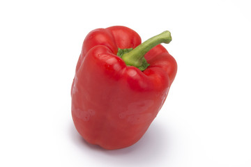 Sweet red pepper isolated on white background cutout