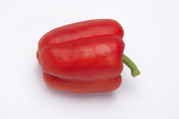 Sweet red pepper isolated on white background cutout